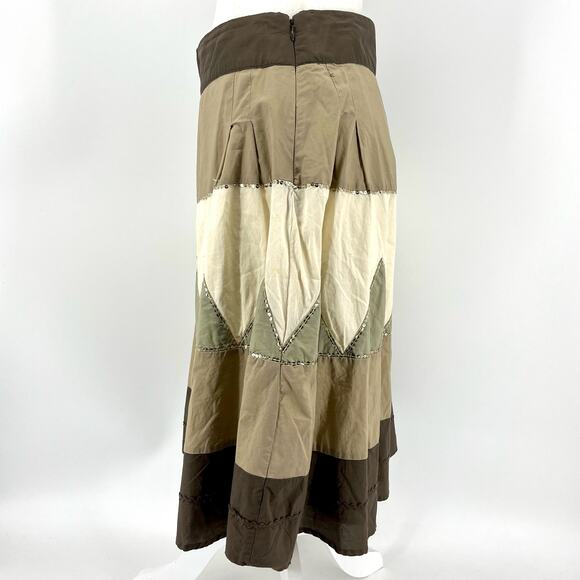 Vintage 1990's Old Navy Brand Sequined Boho Peasant Skirt (M) - Picture 3 of 6